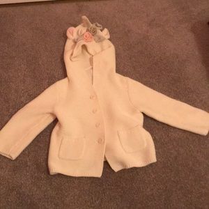 Cream Colored Cable Knit Unicorn Sweater